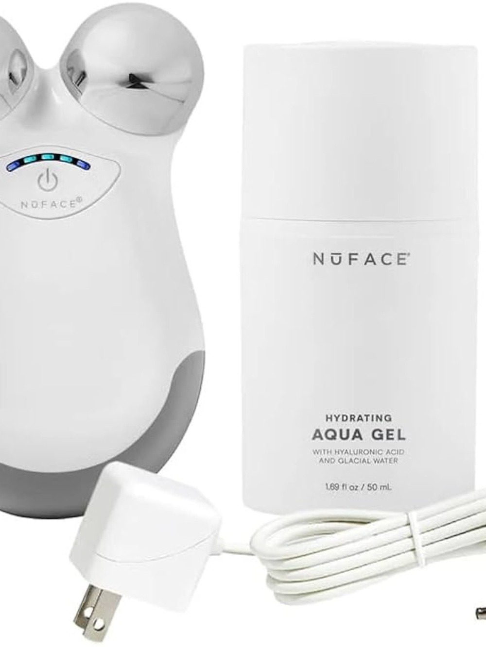 NuFACE mini facial toning device + Hydrating Aqua Gel, charger and bag included